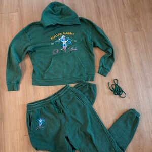 Roller Rabbit Forest Green Ski Club Set